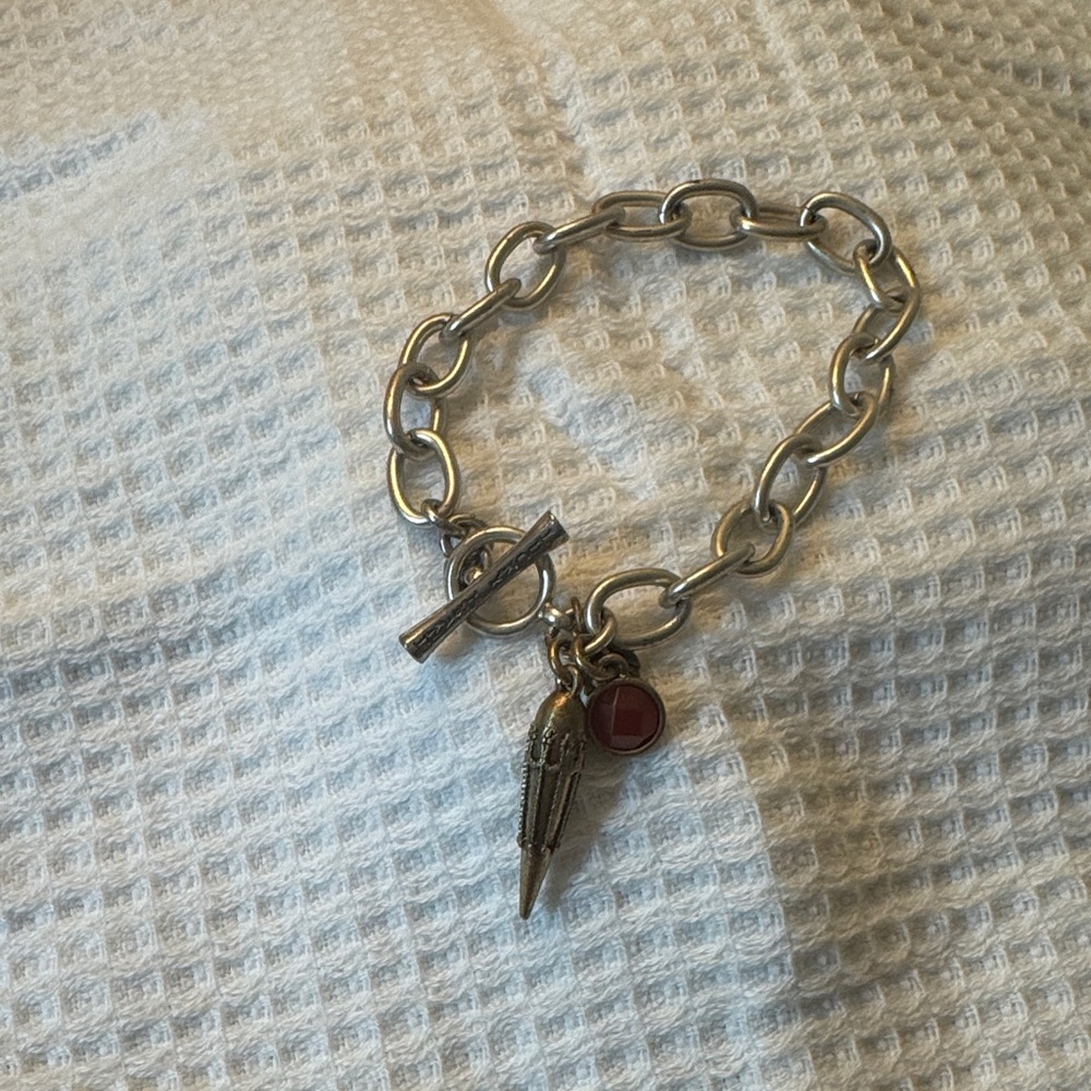 Silver Chain Bracelet with Charms
